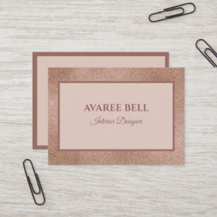 Carte De Visite Rose Gold Designer d'intérieur
