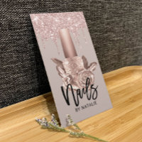 Rose Gold Drives Floral Nail Polonais Manicuriste