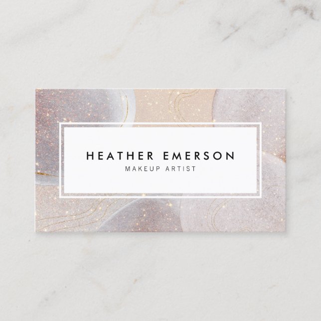 Carte De Visite Rose Gold Élégant (Devant)