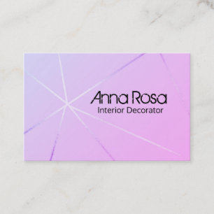 Carte De Visite *~* Rose Gold Foil bleu rose moderne géométrique