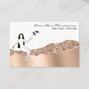 Carte De Visite *~* Rose Gold Hair déesse Girly Beauté