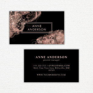 Carte De Visite Rose Gold Ink Moderne Élégant Professionnel