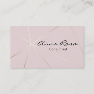 Carte De Visite *~* Rose Gold Moderne Foil tendance rose géométriq