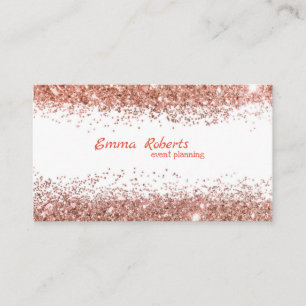 Carte de visite Rose Gold Moderne pour l'organisat