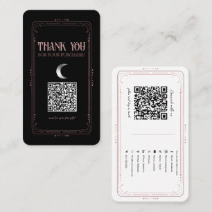 Carte De Visite Rose Gold Mystical Magie Occult Social Media QR