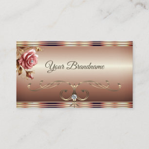 Carte De Visite Rose Gold Ombre Gradient rose Vintage Glamor