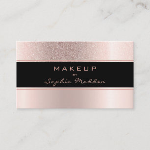 Carte De Visite Rose Gold Ombre Parties scintillant tendance