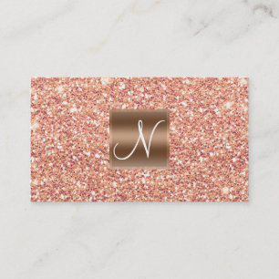 Carte De Visite Rose Gold Rose Pailleté Chic Glamour Pailleté Salo