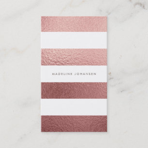 Carte De Visite Rose Gold Rose Pile Blanc Tirages Hair Stylliste