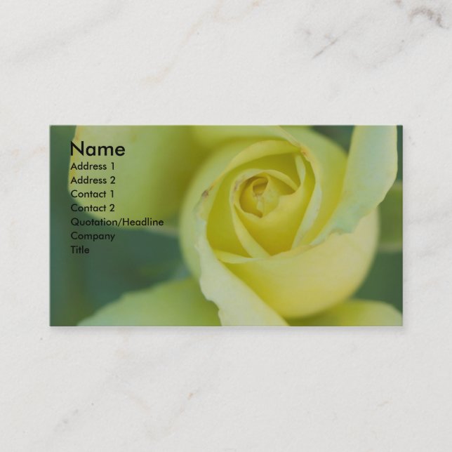 Carte de visite rose jaune (Devant)