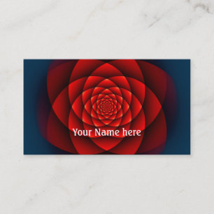 Carte De Visite Rose Kaleidoscope rouge + votre texte