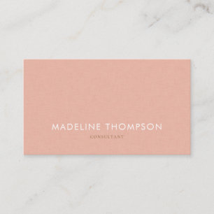 Carte de visite rose lin professionnel simple