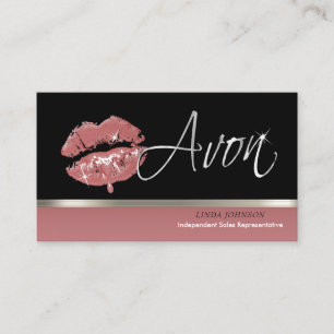 Carte De Visite Rose Lipstick et argent - Avon