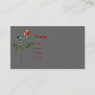 Carte de visite rose longtemps refoulé élégant