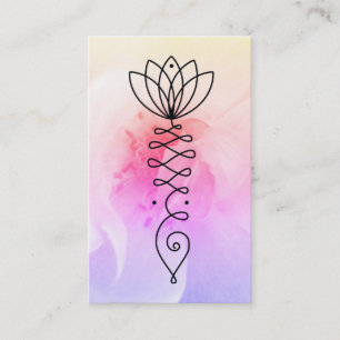Carte De Visite *~* Rose Lotus Cœur Nirvana Yoga Massage Reiki