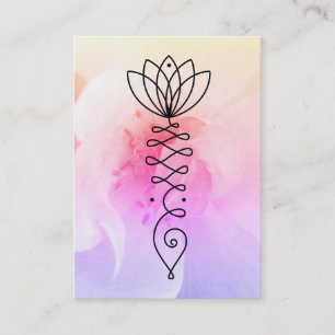 Carte De Visite *~* Rose Lotus Heart Reiki Nirvana Yoga Massage