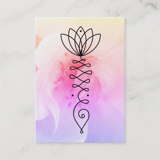 Carte De Visite *~* Rose Lotus Heart Reiki Nirvana Yoga Massage (Devant)