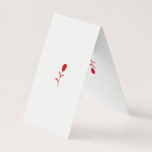 Carte De Visite Rose Madder, Rouge lave, design floral