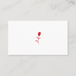 Carte De Visite Rose Madder, Rouge lave, design floral