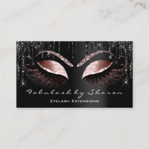 Carte De Visite Rose maquillage Eyelash Black Drives Professionnel