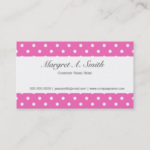 Carte De Visite Rose, mignon, fillette, mode et pois tendance