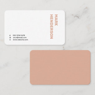 Carte De Visite Rose minimal moderne tendance