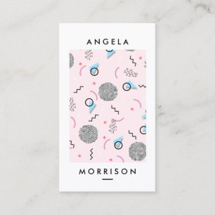 Carte De Visite Rose moderne à la mode de concepteur d'artiste