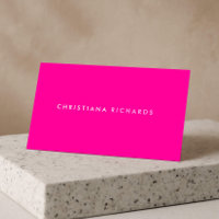 CARTE DE VISITE ROSE MODERNE ET MINIMAL