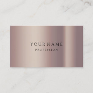 Carte De Visite Rose moderne Gold Minimal soie Metallic Blanc Busi