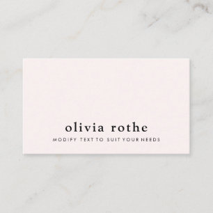 Carte de visite rose moderne simple et élégant