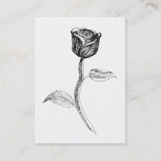 Carte De Visite Rose noire