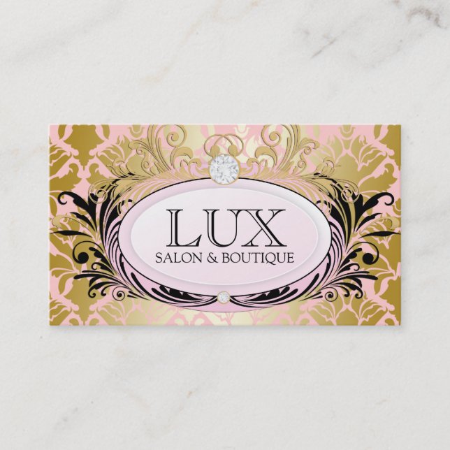 Carte De Visite Rose opulent de l'or 311 (Devant)