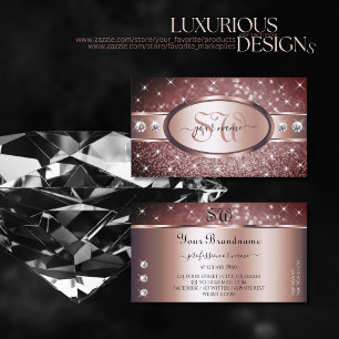 Carte De Visite Rose or Bourgogne Parties scintillant étincelante 