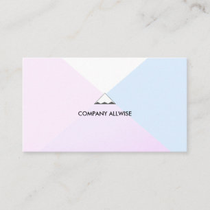 Carte De Visite Rose or élégant, bleu clair et blanc