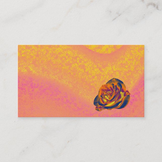Carte de visite Rose orange (Devant)