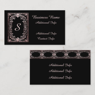 Carte De Visite Rose Ornat Gold Frame