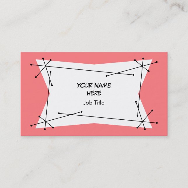 Carte de visite rose pâle (Devant)