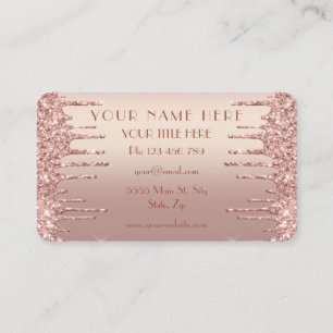 Carte de visite rose Parties scintillant Gold Conc