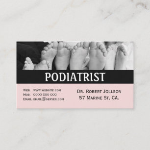 Carte de visite rose pour rendez-vous médicaux de