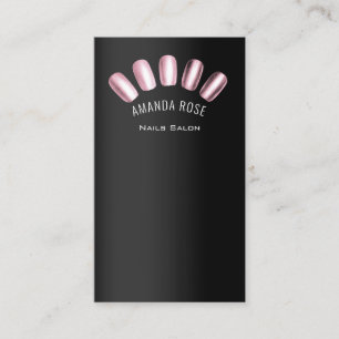 Carte De Visite Rose professionnel de pédicurie de manucure