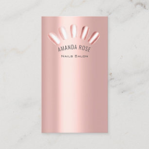 Carte De Visite Rose professionnel de pédicurie de manucure