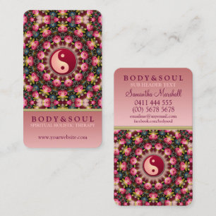 Carte De Visite Rose Rosa Feminine Beauty Yin Yang Holistic