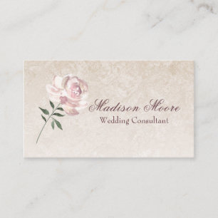 Carte De Visite Rose rose en fleur