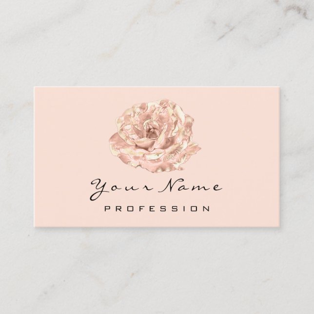 Carte De Visite Rose Rose Flower Blogger Stylist Événement Beauty  (Devant)