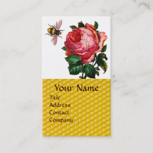 CARTE DE VISITE ROSE ROSE ROSE ROSE ROSE ET HONNÊTEMENT BEE BEEKEE
