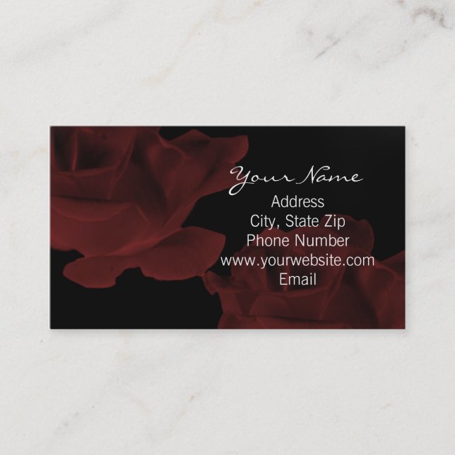 Carte de visite rose rouge foncé (Devant)