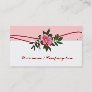 Carte de visite rose sauvage