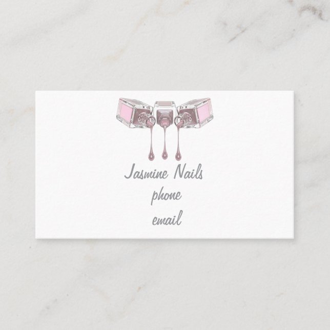 Carte De Visite rose simple (Devant)