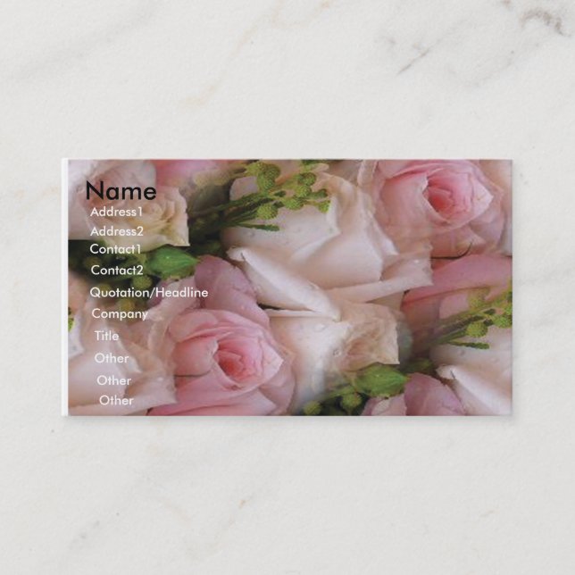 Carte de visite rose Soft Pink n Cream (Devant)