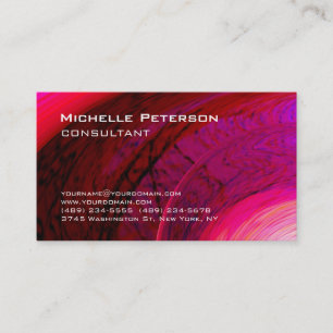 Carte De Visite Rose tendance rose rouge rose futuriste moderne mo